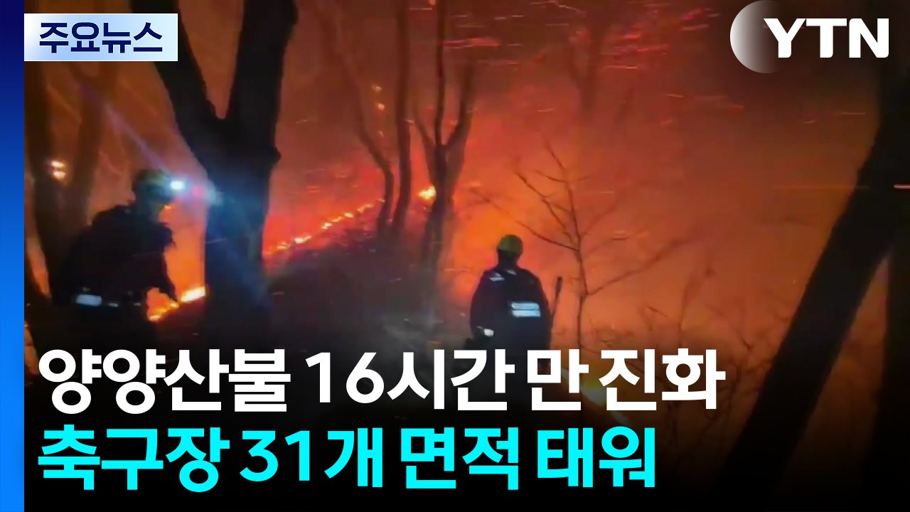 강원 양양 산불 16시간만에 진화...등산로 인근서 발화 / YTN