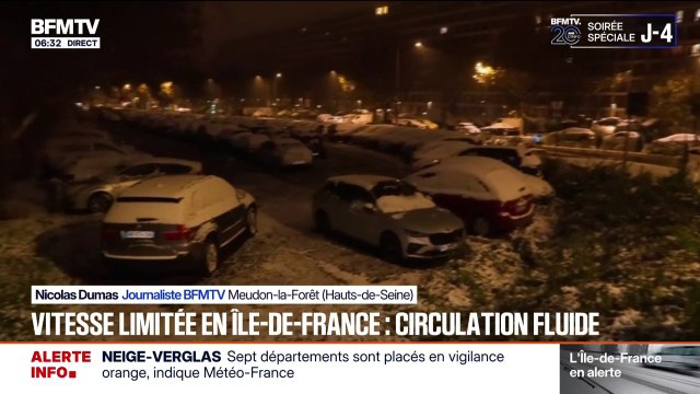 Neige-verglas: une réduction de vitesse de 20km/heure mise en place en Île-de-France