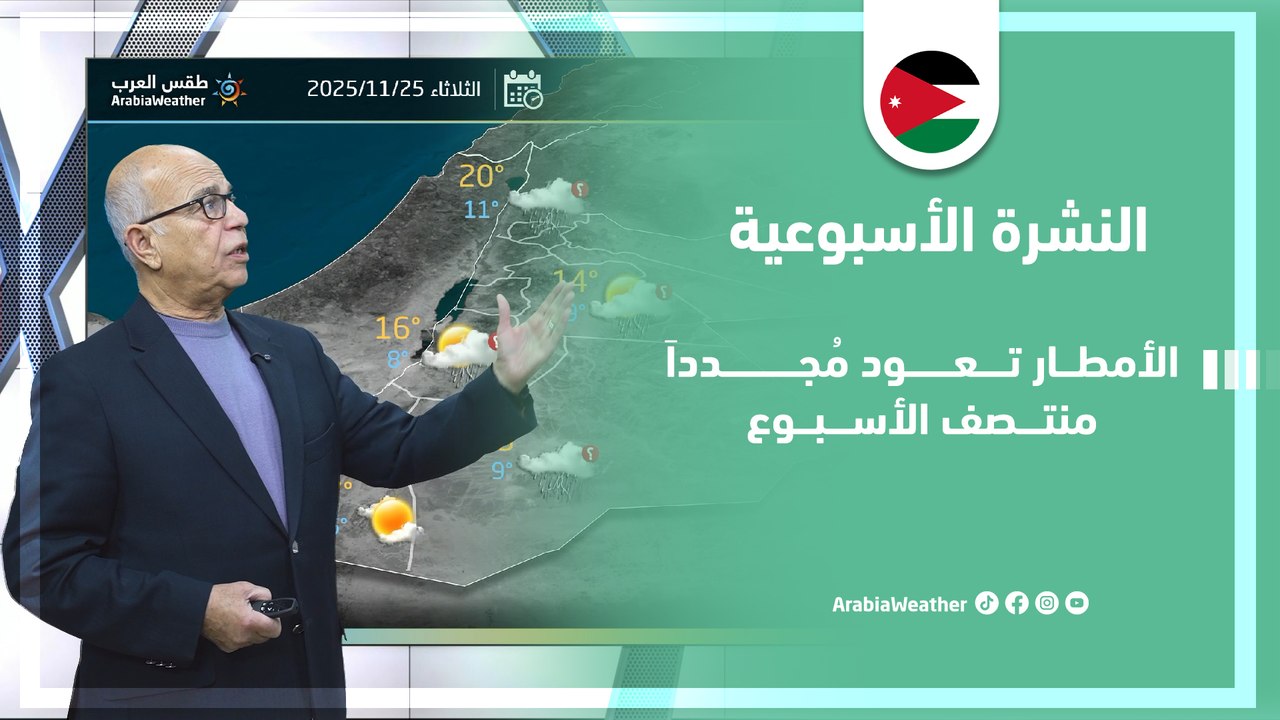 الأردن | الأمطار تعود إلى المملكة منتصف الأسبوع مجدداً !