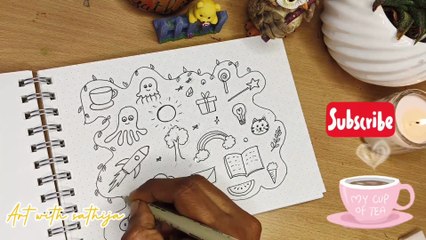 Super Satisfying Doodle Art 🌀 Easy doodle  for Beginners