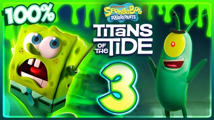 Spongebob Titans of the Tide 100% Walkthrough Part 3 (PS5) Atlantis