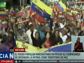 Pueblo monaguense marchó en defensa de la paz y la soberanía nacional