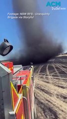 Huge 'smokenado' swirls over firefighters during rural blaze