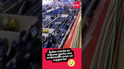 Aulas monte en tribune après une embrouille avec un supporter #mdr #football #foryou #sports #ol