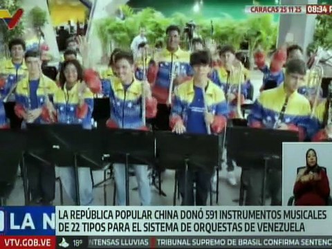 Caracas | China donó 591 instrumentos musicales al Sistema de Orquestas de Venezuela