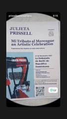 Julieta Prissell lleva el Merengue a Berlín con su nueva exposición internacional