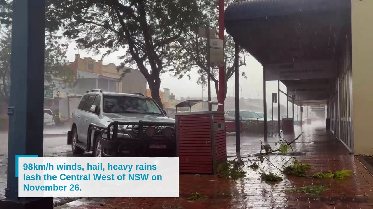 Serious storm lashes the Central West of NSW on Wednesday, November 26