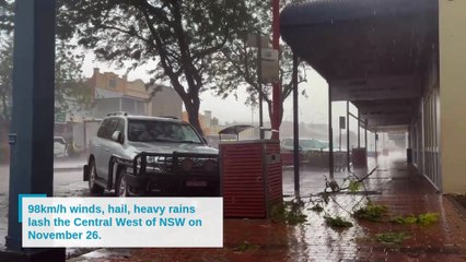 Serious storm lashes the Central West of NSW on Wednesday, November 26