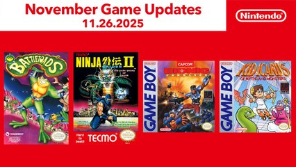 Battletoads, Ninja Gaiden 2, Bionic Commando, Kid Icarus – Juegos de Nintendo Switch Online  de Noviembre 2025