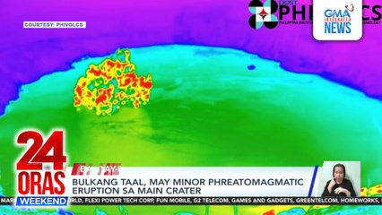 Bulkang Taal, may minor phreatomagmatic eruption sa main crater | 24 Oras Weekend