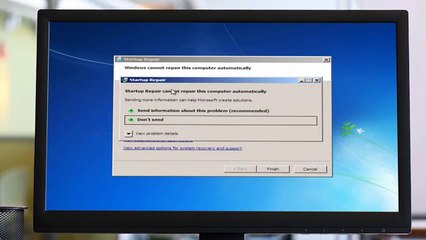 startup repair cannot repair this computer automatically windows 7 - Solved