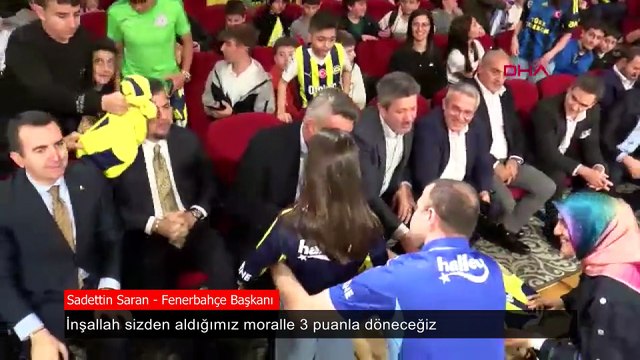 Fenerbahçe Başkanı Sadettin Saran öğrencilerle buluştu