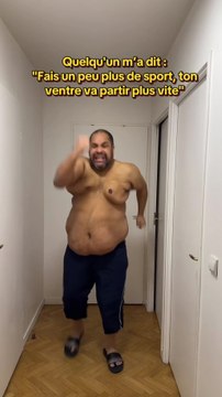 Quelqu'un m'a dit : Fais un peu plus de sport, ton ventre va partir plus vite 🤣 #humour #drole