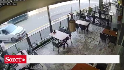 Efeler’de 15 Yaşındaki Sürücü Lokantaya Daldı