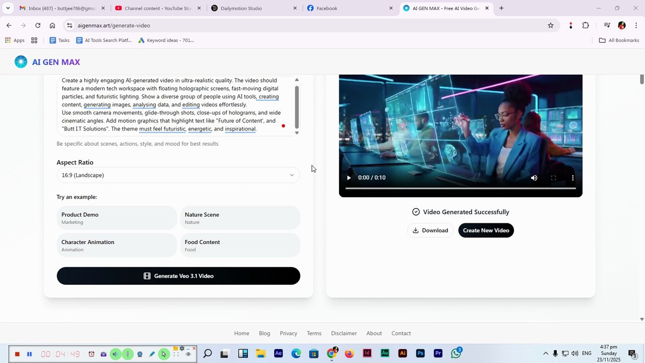 Stop Paying! Use AI GEN MAX for Free & Instant Video Generation