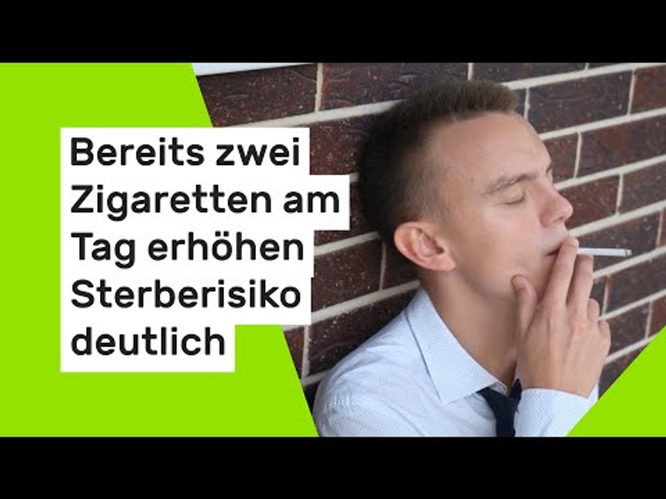 Bereits zwei Zigaretten am Tag erhöhen Sterberisiko deutlich