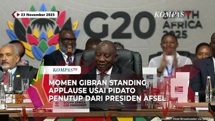 Momen Gibran Standing Applause usai Pidato Penutup dari Presiden Afrika Selatan