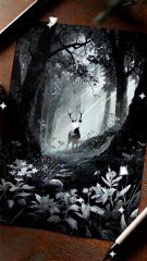 deer drawing (ai generated animation)