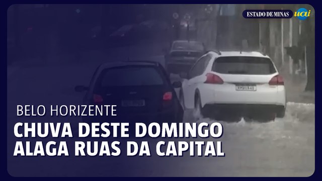 Chuva deste domingo causa alagamentos em BH