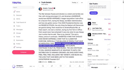 트럼프 "우크라이나, 미국 노력에 고마워하지 않아" / YTN