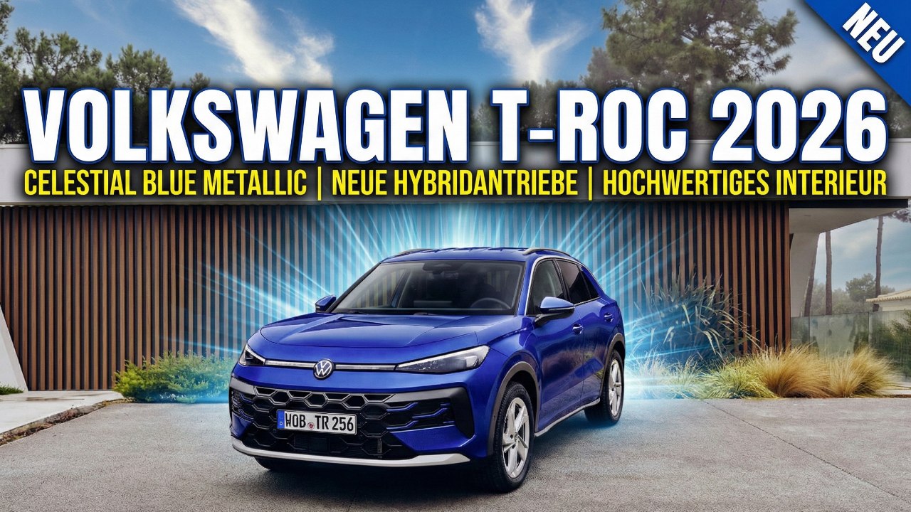 VW T-Roc Modelljahr 2026 in Celestial Blue Metallic im Check
