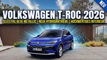 VW T-Roc Modelljahr 2026 in Celestial Blue Metallic im Check