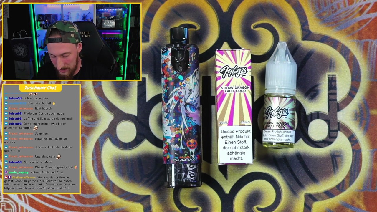 Hybeg86 Straw Dragon Fruit Coco Geschmackstest