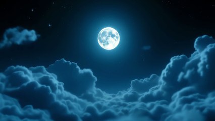 Endors-Toi Facilement avec de la Musique Douce dans un Ciel Éclairé par la Pleine Lune 4K