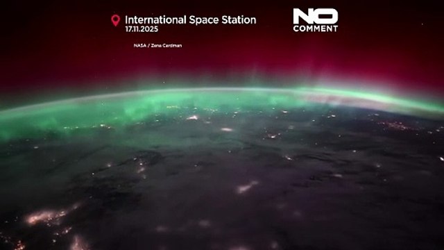 Astronaute de la NASA photographie les aurores boréales depuis l'espace