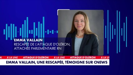 Le témoignage d'Emma Vallain, attachée parlementaire RN et rescapée de l'île d'Oléron