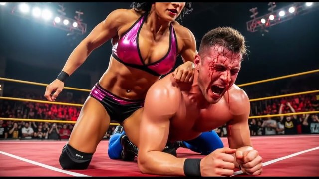 Female vs. Male Mixed Wrestling Match, where female wrestlers defeat men (Queens of the Canvas).