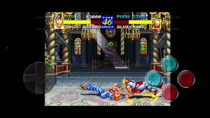 Fatal Fury 3 Andy Bogard vs Blue Mary Andy Bogard é derrotado por Blue Mary
