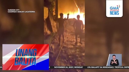 4 na bahay at imbakan ng mga bed foam, nasunog sa Barangay Payatas B | Unang Balita