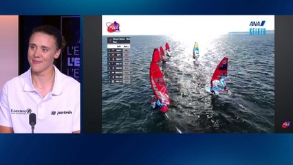 Planche à voile : la Française Justine Lemeteyer double championne du monde de slalom foil
