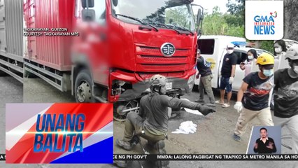 4, patay matapos masalpok ng delivery van ang isang tricycle | Unang Balita