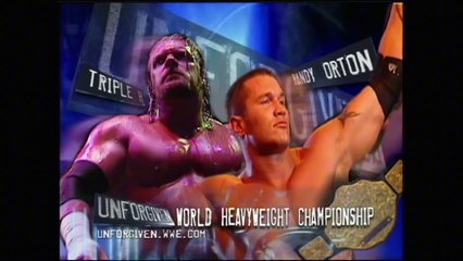 Triple H vs Randy Orton - World Heavyweight Championship Match - Unforgiven 2004 12/9/04