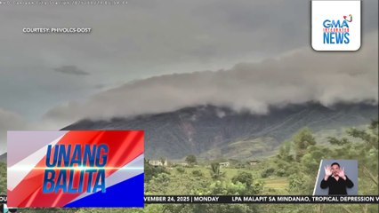 PHIVOLCS – Bulkang Kanlaon, muling nagbuga ng abo kaninang madaling araw; nananatili sa alert level 2 | Unang Balita