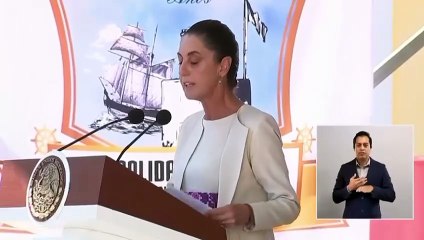 Claudia Sheinbaum llama a defender soberanía y justicia en el Bicentenario de la Independencia en la Mar
