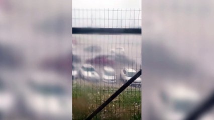 Vídeo assustador mostra chuva de granizo que provocou muitos estragos em Erechim