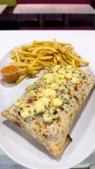 French Tacos Gratiné Fromage Bleu. #tBR3 #food #foodlover #Tacos #FrenchTacos