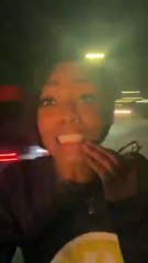 Woman reacts to getting into a wild accident—flipping her car upside down—without  a scratch on her.