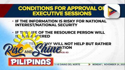 ICI, itinakda ang mga kondisyon sa mga hihiling ng executive session sa pagdinig; live streaming, mapapanood sa ilang pangunahing social media platform | ulat ni Harley Valbuena
