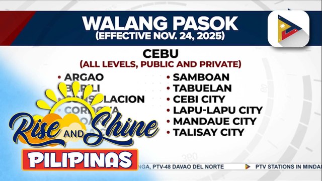 Ilang lugar sa Bicol, Visayas at Mindanao, #WalangPasok ngayong araw