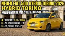 Neuer Fiat 500 Hybrid Torino (MJ 2026): Infos, Highlights & Fahrspaß