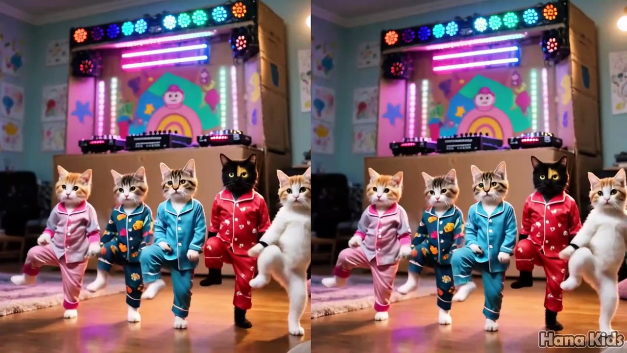 😻 Dancing Kittens in Sync! ✨ Funny Cats Video 💃🐱💫 Bintang kecil