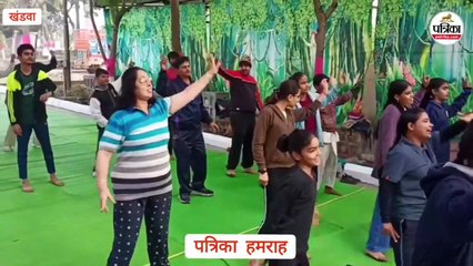 पत्रिका हमराह... सर्द सुबह जुंबा और योग के साथ हुई दिन की खुशनुमा शुरुआत