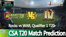 CSA T20 2025 | Warriors  vs Rocks Qualifier 1 T20 Match Preview |