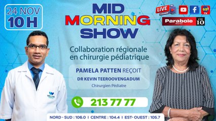 MID MORNING SHOW (Bebe Zone): Patten reçoit Dr Kevin Teeroovengadum