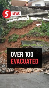 Retaining wall collapses at Taman United flats, residents evacuated