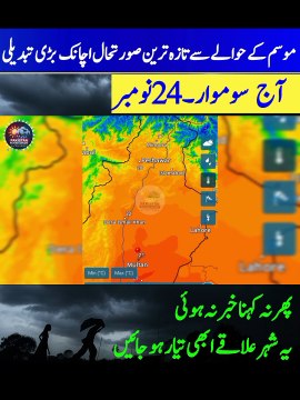 Weather update Today, 24 November| Extreme cold Winters Smog and Rain ☔ expected| Weather Report